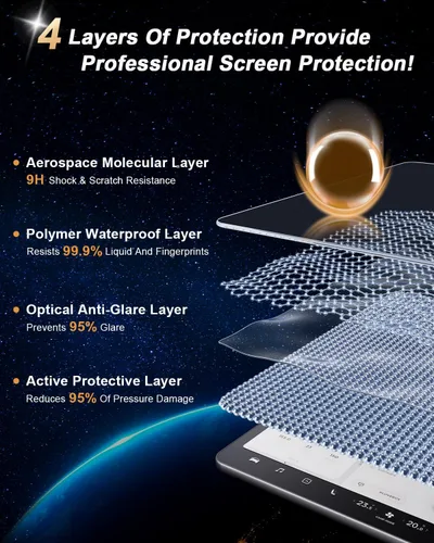 Miniatura 7 de ECOZEN Protector de pantalla para Honda Passport 2019-2025/Pilot 2019-2022 – 2 piezas de película de vidrio templado para pantalla táctil de 8