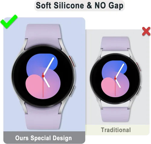 Miniatura 5 de Correas sin huecos compatibles con Samsung Galaxy Watch 7 6 5 4 FE 40mm 44mm/5 Pro 45mm/6 Classic 43mm 47mm/4 Classic 42mm 46mm, Correa de 20mm