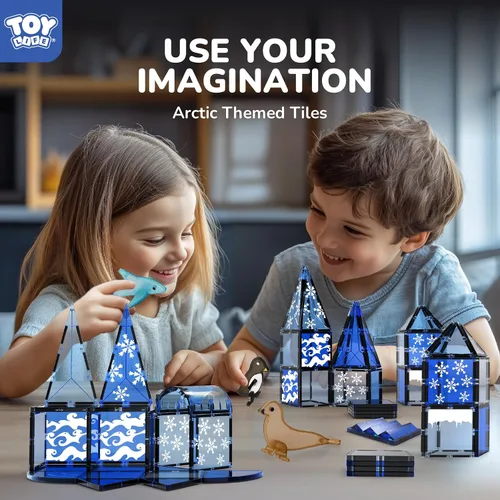 Miniatura 3 de TOY Life Azulejos Magnéticos para Niños de 4-8 Años, Juguetes Magnéticos para Niños Pequeños de 3+, Juguete de Construcción con Azulejos Magnéticos