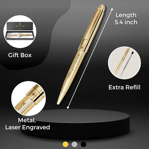 Miniatura 3 de Bolígrafo para mujer, bolígrafo elegante para diario y escritura, bolígrafo inspirador con frase motivacional "Follow Your True North", caja