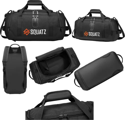 Miniatura 7 de SQUATZ Mochila de viaje Bolsa de transporte plegable convertible para gimnasio, correa de hombro ajustable y extraíble, espacioso compartimento
