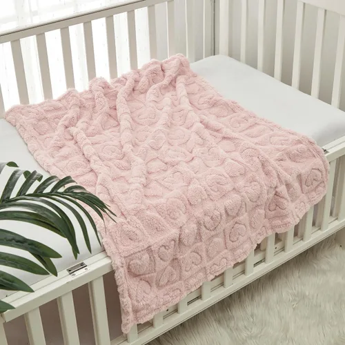 Miniatura 23 de CREVENT Manta de Felpa Sedosa y Linda para Bebé Niñas & Niños, Recién Nacidos, Bebés, Cuna, Cochecito, Silla de Paseo, Regalo Adecuado para Todas