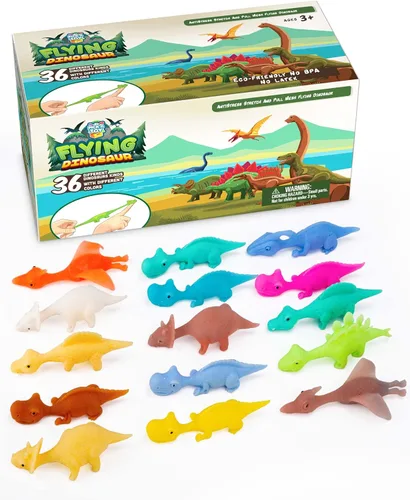 Miniatura 11 de PICK A TOY Juguetes de unicornio para regalo para niñas y niños, 24 piezas de goma de dedos centelleantes elásticas para niños, bolsa de regalo