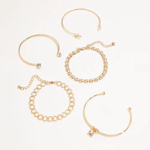 Miniatura 38 de Long tiantian Pulsera de oro gruesa para mujer, pulseras de oro delicadas, pulseras para mujer, pulseras apilables de eslabones de cadena