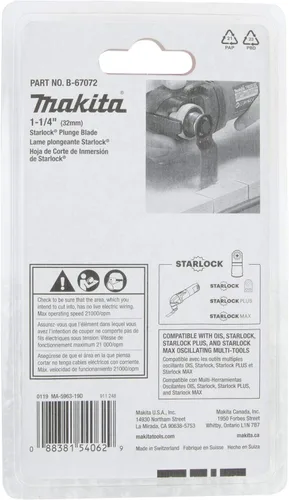 Miniatura 3 de Makita B-67072 Hoja de inmersión Starlock de 1-1/4" (BiM), 14TPI