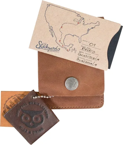 Miniatura 21 de Hide & Drink, Cartera vertical con bolsillo frontal con ranura para tarjetas, almacenamiento compacto para billetes, tarjetero, cuero de grano