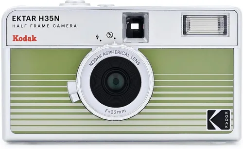 Miniatura 15 de Cámara de película de medio cuadro Kodak EKTAR H35N, 35mm, reutilizable, sin enfoque, función de bulbo, filtro estrella incorporado, lente mejorada
