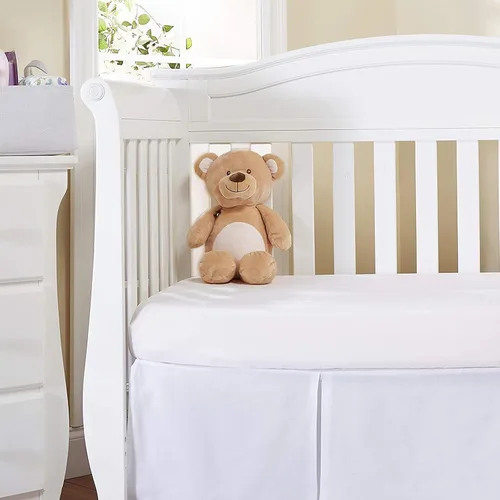 Miniatura 4 de UOMNY Sábana de Cuna Blanca Sábanas Ajustables para Cuna Sábana de Bebé para Colchones Estándar de Cuna y Niños Pequeños Sábana de Ropa de Cama