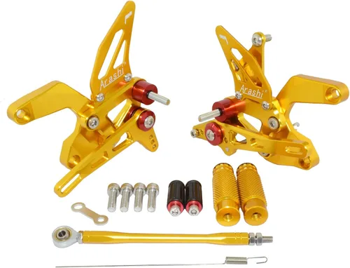 Miniatura 3 de ARASHI - Reposapiés ajustables para conductor de motocicleta, reposapiés, pedales, soporte de palanca de cambios para KAWASAKI Z 900 Z900 ZR900 2017
