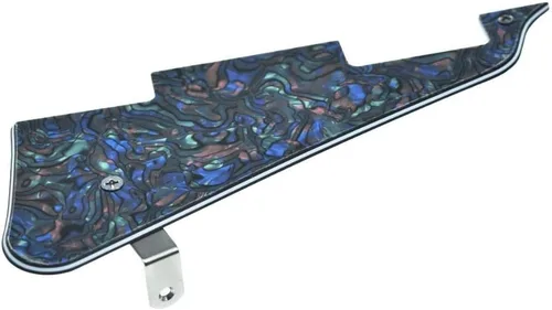 Miniatura 44 de KAISH Golpeador de guitarra Abalone Pearl LP con soporte de acero inoxidable negro y tornillos de montaje de acero para USA Les Paul