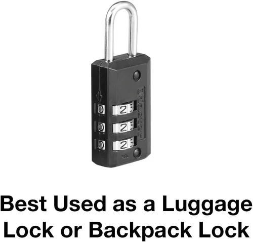 Miniatura 3 de Master Lock 646D Establece Tu Propia Combinación Cerradura para Equipaje, 13/16 pulg. de Ancho con Grillete de 11/16 pulg. de Largo, Negro