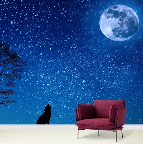 Miniatura 23 de SIGNFORD Adhesivo mural removible para pared, mármol de granito, ondas doradas, cordillera, sol, naturaleza, desierto, ilustraciones, arte rústico