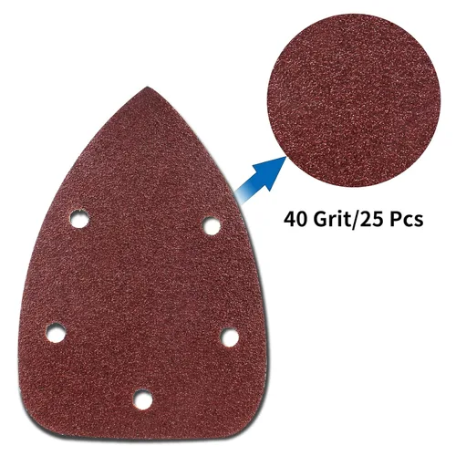 Miniatura 3 de 25 Piezas Papel de Lijado para Detalle de Ratón 40 Grano 5 Agujeros Hojas de Lijado para Ratón con Gancho y Bucle Almohadillas de Lijado para 140mm