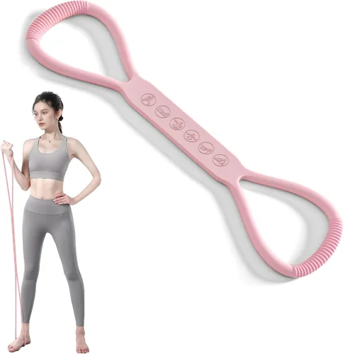 PROIRON Figure 8 Resistance Bands with Handles Exercise Band Stretch Bands for Yoga arm Chest and Shoulder Stretch 8 Shaped Resistance Band for Women