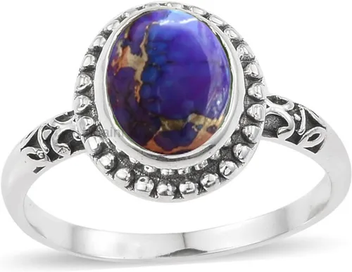 Miniatura 21 de Anillo de plata de ley 925 para mujer, anillo único de gema ovalada hecho a mano