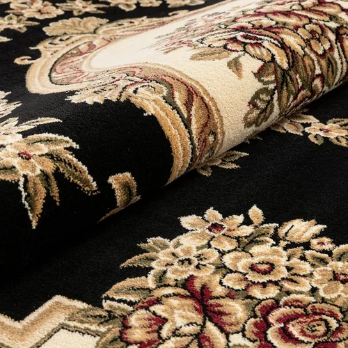 Miniatura 9 de Alfombra de pastoral con medallón de tejido suave y grueso, estilo europeo, con diseño floral y tradicional, fácil de limpiar, moderna, clásica