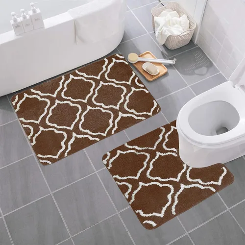 Miniatura 84 de YHF - Alfombras de baño de 20 x 32 pulgadas, extra gruesas y suaves, de microfibra peluda, lavables a máquina, alfombras de baño absorbentes, tapete