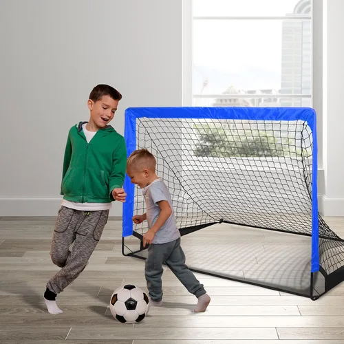 Miniatura 8 de YSSOA Juego de 2 porterías de fútbol portátiles de 4 x 3 pies para patio trasero plegable con bolsa de transporte, perfecto para jóvenes, adultos
