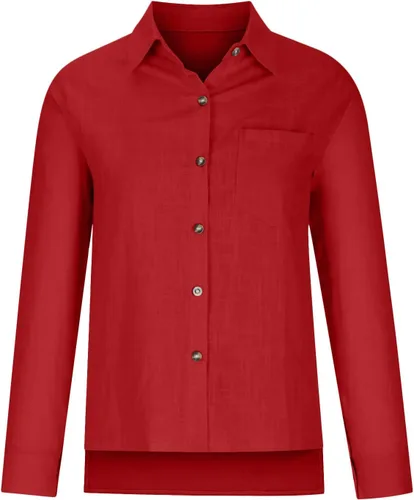 Miniatura 53 de SMIDOW Camisa de algodón y lino con botones para mujer