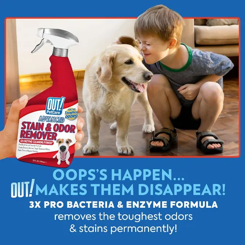Miniatura 4 de OUT! PetCare - Spray removedor de olores y manchas para mascotas, limpiador de alfombras y pisos, desodorante para perros y gatos, fabricado