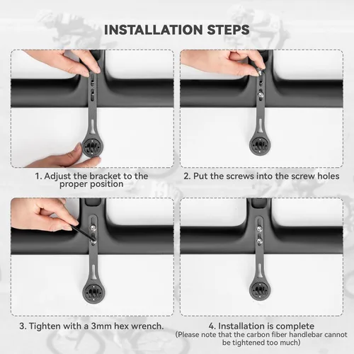 Miniatura 6 de ROCKBROS Soporte para computadora de bicicleta en la parte delantera compatible con mesas de reloj convencionales, equipado con múltiples tipos