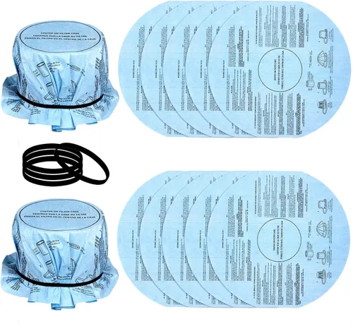 Tegeme 10 filtros de vacío de disco Vf2002 compatibles con aspiradoras en seco y húmedo de 5 galones y más grandes, con 4 bandas de retención,