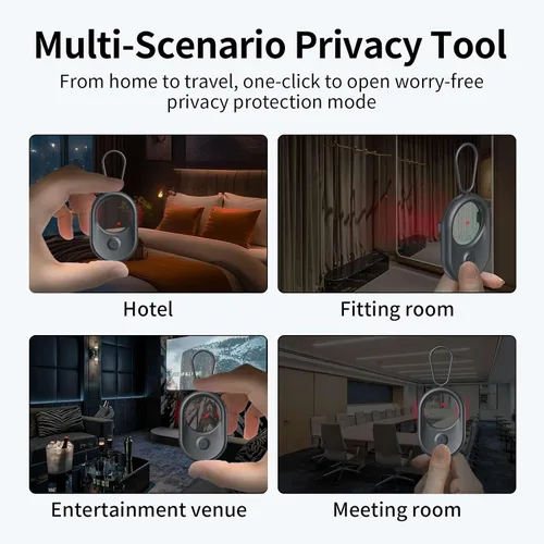 Miniatura 6 de [Actualizado 2026] Detector de cámara oculta, buscador profesional anti espía para viajes de hotel y seguridad en Airbnb, modo dual infrarrojo ultra