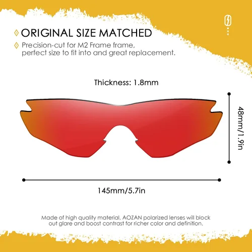 Miniatura 21 de Lentes de repuesto ANSI Z87.1 para gafas de sol Oakley M2 Frame OO9212