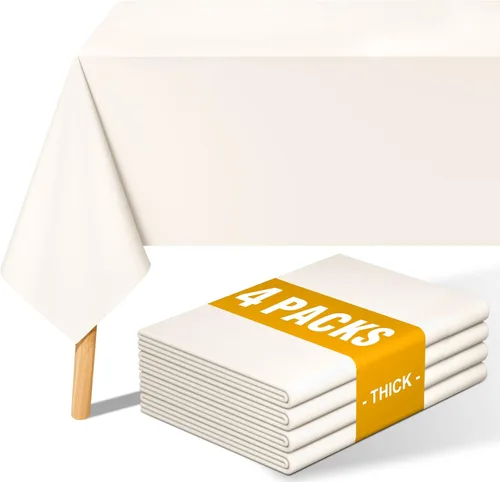Miniatura 14 de Smiry Mantel rectangular de poliéster impermeable antiarañazos, mantel decorativo de tela lavable para comedor, bufé, fiestas y exteriores, 60 x 84