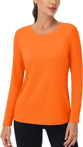 Miniatura 5 de MAGCOMSEN Camisetas de entrenamiento para mujer UPF 80+ de manga larga, camiseta atlética de secado rápido