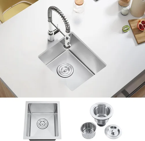 Miniatura 8 de ATTOP Fregadero de cocina de un solo tazón de 32 pulgadas, fregadero de tazón individual de montaje inferior grande de acero inoxidable