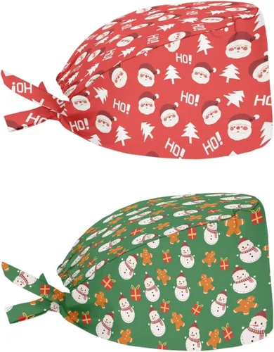 Miniatura 62 de Babrukda Paquete de 2 gorras con banda para el sudor ajustable con lazo en la espalda, gorro divertido