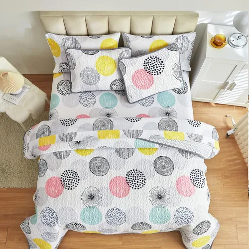 Miniatura 3 de UOZZI BEDDING Juego de edredón reversible de 3 piezas, tamaño King de 102 x 90 pulgadas, suave microfibra ligera, juego de edredón de verano, manta