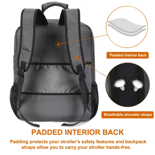 Miniatura 3 de Mactso Bolsa de viaje para cochecito compatible con GB Pockit y GB Pockit Air Plus todo terreno, mochila de viaje ligera para cochecito para avión