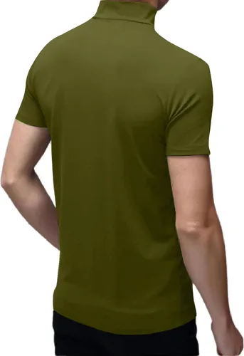 Miniatura 4 de Camisetas de cuello alto falso de moda para hombre, suéter de manga larga, diseño básico, camiseta interior ajustada