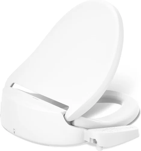 Miniatura 12 de Kohler PureWash E580 - Asiento de inodoro para bidé, redondo, color blanco, con tapa de cierre silencioso que evita golpes, varita autolimpiante