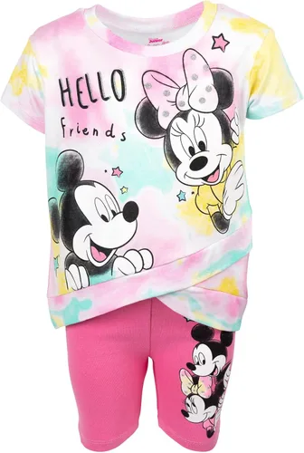 Miniatura 2 de Disney Minnie Mouse Mickey Mouse - Camiseta corta con diseño de nudo para niñas