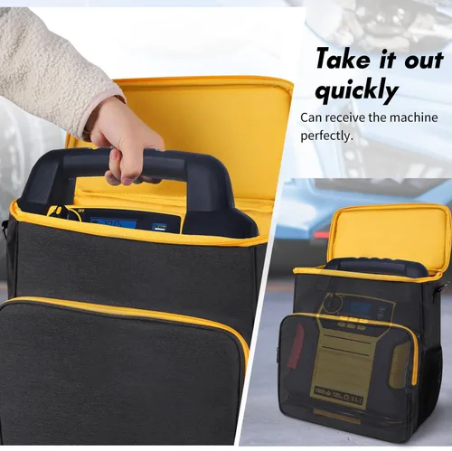 Miniatura 6 de Bolsa de almacenamiento LOTCAIN para arrancador de batería de auto, estuche de transporte compatible con la estación de energía portátil digital
