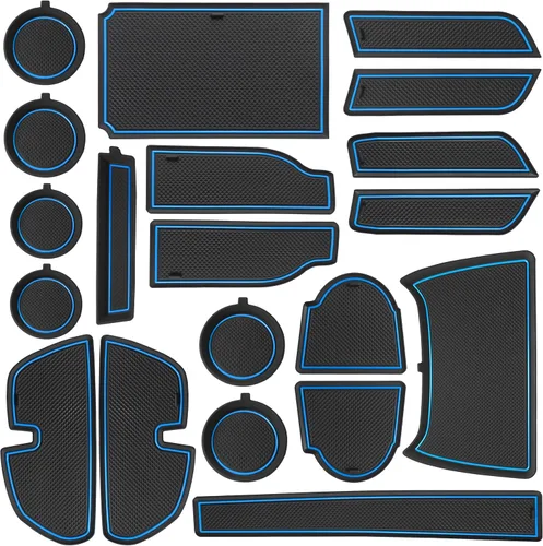 Miniatura 13 de Forro de Portavasos para Subaru Crosstrek/Impreza Accesorios 2024 2025 2026 Consola Central Alfombrilla de Portavasos de Silicona 3D Premium Negro