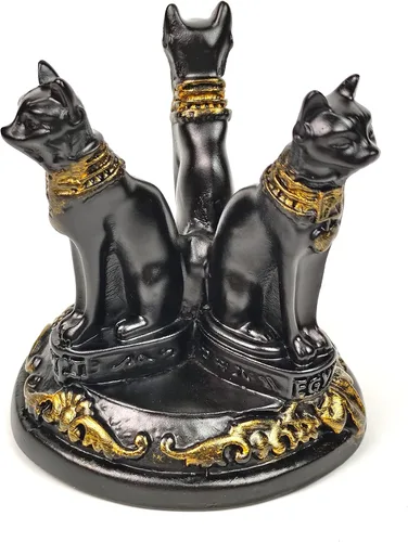 Miniatura 5 de Soporte Grande para Bola de Cristal de Gatos Bastet, Diseño Esférico, para Decoración Natural de Feng Shui, Base de Estatua de Bola de Vidrio
