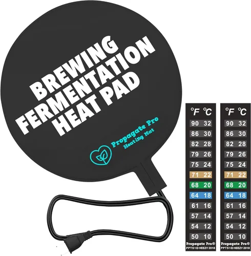 Miniatura 8 de Almohadilla de calor de elaboración y fermentación para cerveza casera y fermentación de vino 120 VCA 12 o 25 vatios Estera de calefacción: seguro