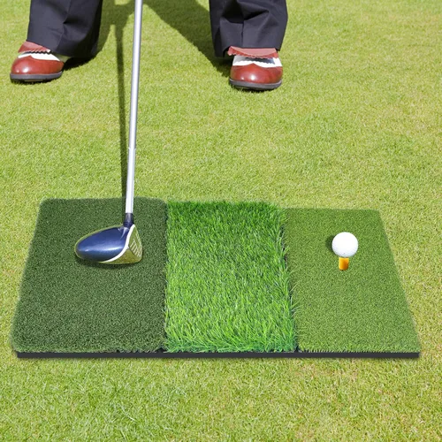 Miniatura 6 de NEWCARE Golf Hitting Mat, Thickened Golf Practice Mat for Indoor Outdoor Training, Swing Path Hitting Turf Mat with Non-Slip Rubber Backing, Golf