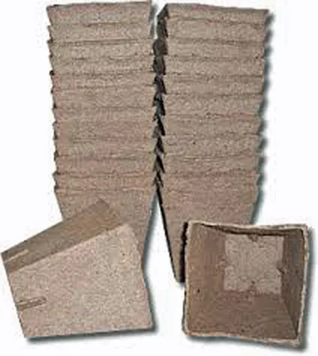 Miniatura 3 de Jiffy Pot, cuadrado individual, 3.0 "x 3.0", paquete, macetas, 10 celdas, biodegradable
