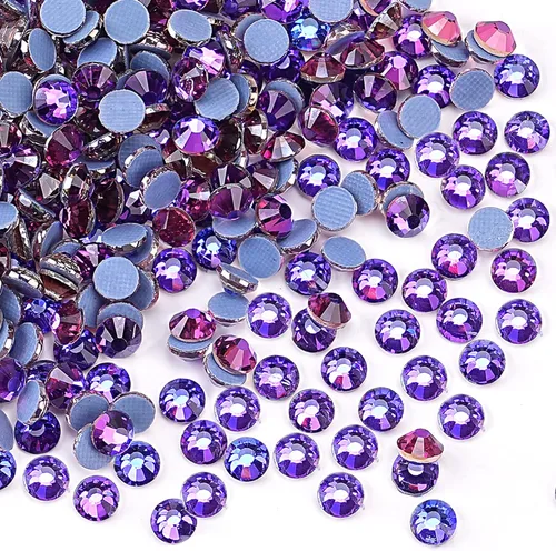 Miniatura 35 de 2880 diamantes de imitación termoadhesivos de imitación de cristal con parte trasera plana para manualidades, manualidades, ropa, zapatos