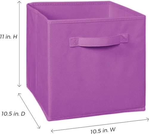 Miniatura 6 de Cajón de tela cúbico ClosetMaid 11469, morado, empaque de 2