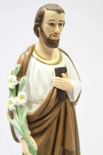 Miniatura 4 de Vittoria Collection Figura de escultura italiana de San José del Trabajador de 16 pulgadas, fabricada en Italia para interiores y exteriores