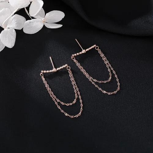 Miniatura 9 de SLUYNZ Aretes colgantes de plata de ley 925 para mujer, aretes colgantes de borla, bolas pequeñas