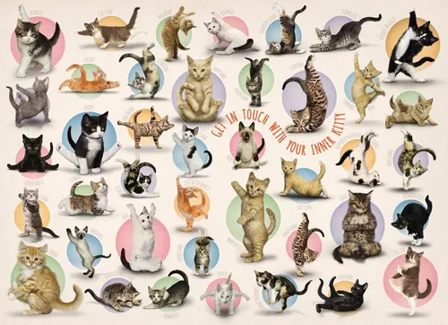 Miniatura 2 de EuroGraphics Rompecabezas de gatitos de yoga
