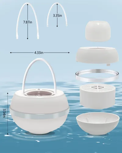 Miniatura 7 de Filtro de agua de baño para grifo de bañera, filtro de bola de bañera de 8 etapas para fregadero de baño, suavizante de agua dura de ducha de 2500