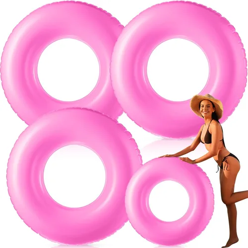 Miniatura 8 de Gemscream Jumbo Inflatable Pool Float 47.24 Inches Swimming Ring Pool Floats White Inflatable Float Tube for Adult Summer Vacation Beach River